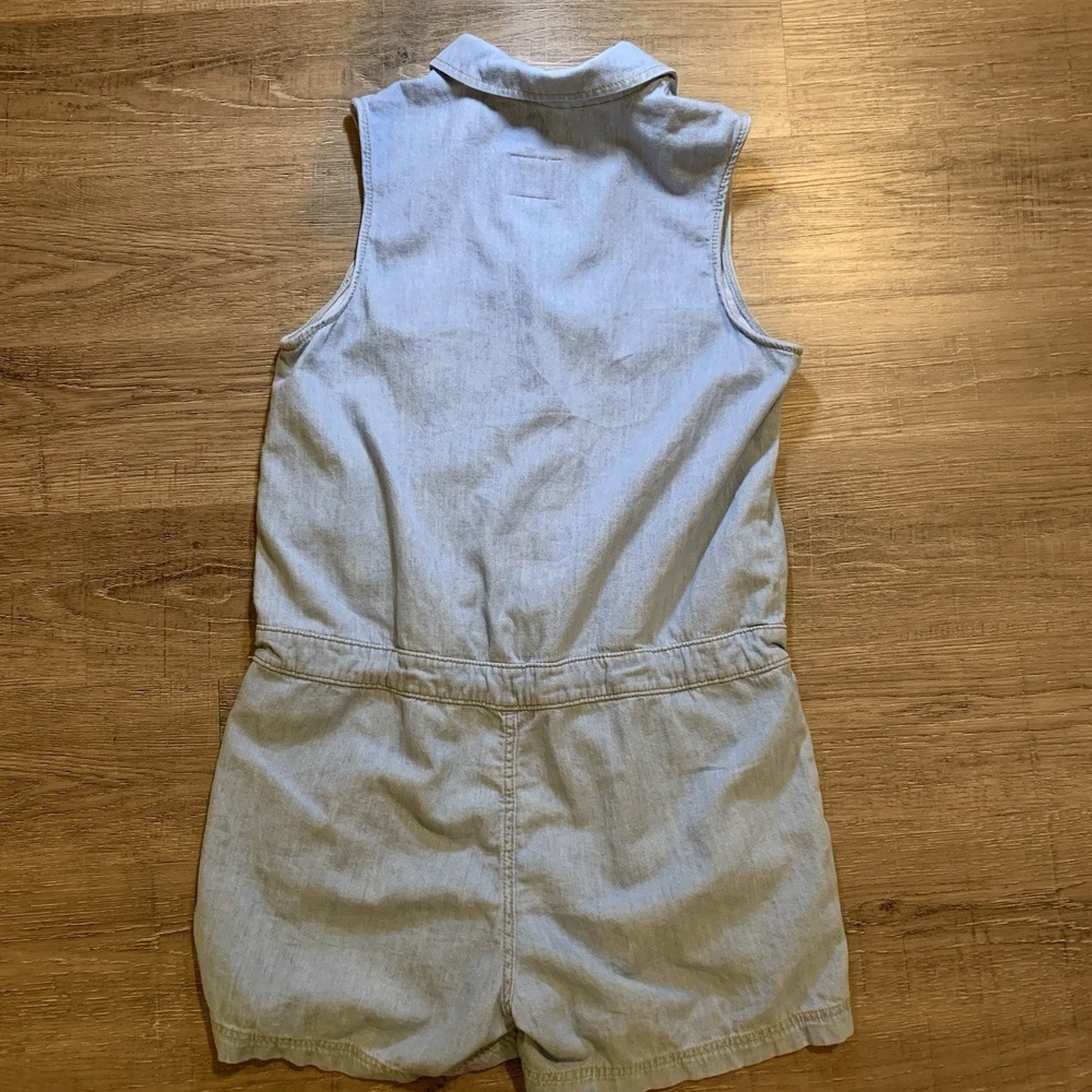 Vtg Wrangler Denim Romper Jumpsuit Shorts Size S - Picture 3 of 5